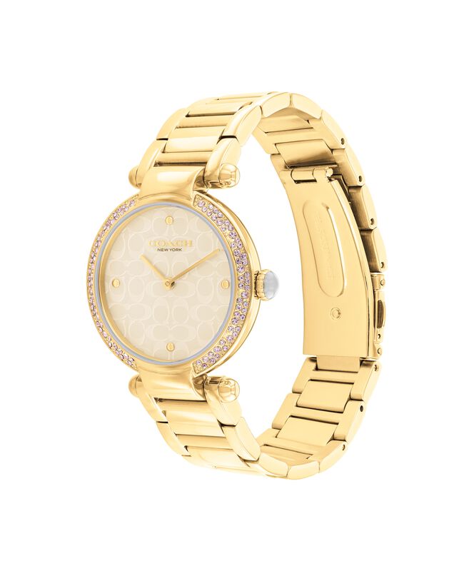 Coach Ladies Gold Plated Stainless Steel Cary Watch 14504183 image number null